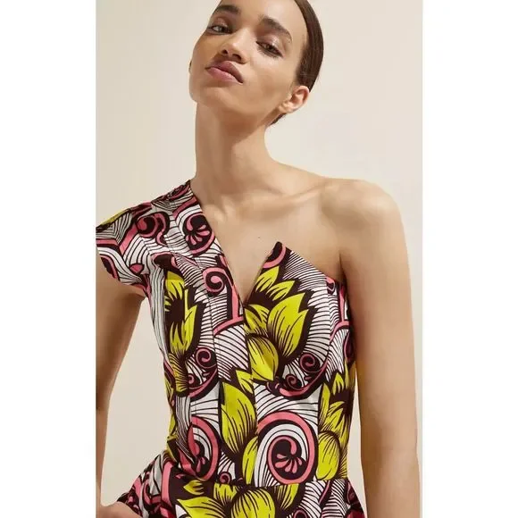 New Anthropologie SIKA One-Shoulder Maxi Dress Size 0 - Picture 2 of 8